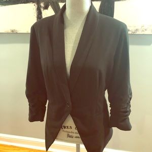 Black cotton blazer